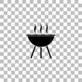 Roaster bbq icon flat Royalty Free Stock Photo