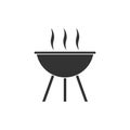 Roaster bbq icon flat Royalty Free Stock Photo