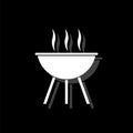 Roaster bbq icon flat Royalty Free Stock Photo