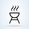 Roaster bbq line. Simple vector modern icon design illustration Royalty Free Stock Photo