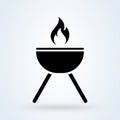 Roaster bbq Simple vector modern icon design illustration Royalty Free Stock Photo