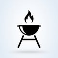 Roaster bbq Simple vector modern icon design illustration