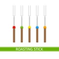 Roasting Sticks Isolated Royalty Free Stock Photo