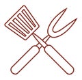 Roasting utensil cutlery icon vector illustration design Royalty Free Stock Photo