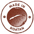 Roatan map vintage stamp. Royalty Free Stock Photo