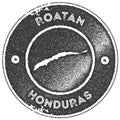 Roatan map vintage stamp. Royalty Free Stock Photo