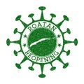 Roatan Reopening Stamp.