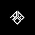 ROB letter logo design on black background. ROB creative initials letter logo concept. ROB letter design