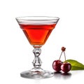 Rob Roy Cocktail isolated on white (generative AI