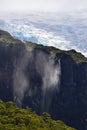 Rob Roy glacier detail, waterfall coming from the ice Royalty Free Stock Photo