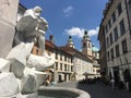 The Robba Fountain and the Ljubljana Cathedral