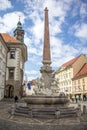 Robba Fountain and St. Nicholas Cathedral in Ljubljana, Slovenia