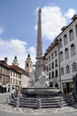 Robba Fountain in the Town Square in Ljubljana, Slovenia
