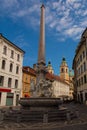 Robba Fountain in Ljubljana, Slovenia