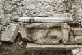 Robbed lycian sarcophagus in Olympos archeological site, Turkey