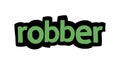 ROBBER background writing vector design on white background Royalty Free Stock Photo