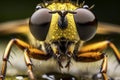 Robber Fly Extreme Close-Up Royalty Free Stock Photo