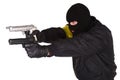 Robber with handgun Royalty Free Stock Photo