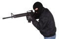 Robber with M16 rifle Royalty Free Stock Photo
