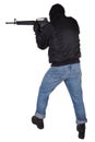 Robber with M16 rifle Royalty Free Stock Photo