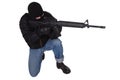 Robber with M16 rifle Royalty Free Stock Photo