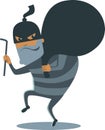 Robber in mask Royalty Free Stock Photo