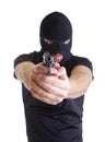 Robber with masked Royalty Free Stock Photo