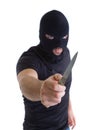 Robber with masked Royalty Free Stock Photo