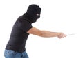Robber with masked Royalty Free Stock Photo