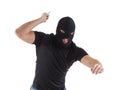 Robber with masked Royalty Free Stock Photo
