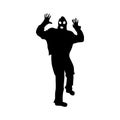 Robber silhouette black Royalty Free Stock Photo