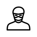 robber line icon. criminal robber Linear outline icon