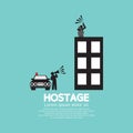 Robbery, Hostage And Policeman Graphic Symbol Royalty Free Stock Photo