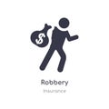 robbery icon. isolated robbery icon vector illustration from insurance collection. editable sing symbol can be use for web site