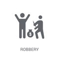 Robbery icon. Trendy Robbery logo concept on white background fr
