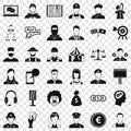 Robbery icons set, simple style Royalty Free Stock Photo