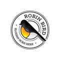 Robbin bird logo design concept vector