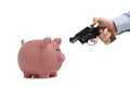 Robbing the piggy bank Royalty Free Stock Photo