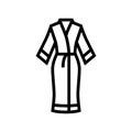 robe silk line icon vector illustration