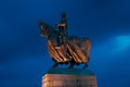 Robert the Bruce illuminated statue Royalty Free Stock Photo