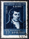 Robert Burns 1759 - 1796, also known as Rabbie Burns, was a Scottish poet and lyricist Royalty Free Stock Photo