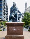 Robert Burns. a bronze portrait statue at Dunedin, New Zealand.