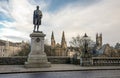 Robert Burns statues on the entrance to Union Terrace Gardens, Aberdeen, Scotland