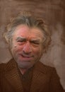 Robert De Niro caricature portrait Royalty Free Stock Photo