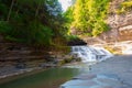 Waterfall in Enfield Glen, Robert E Treman State Park, New York Royalty Free Stock Photo