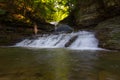 Old Mill Falls, Robert H Treman State Park, New York Royalty Free Stock Photo