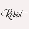 Robert English name greeting lettering card