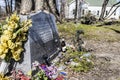 Robert Johnson grave marker in Greenwood, MS.