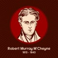 Robert Murray M`Cheyne 1813 - 1843 was a minister in the Church of Scotland from 1835 to 1843 Royalty Free Stock Photo