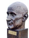 Robert Schuman head statue isolated